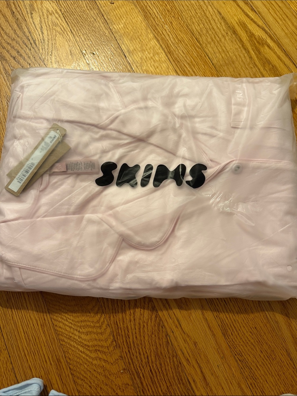 SKIMS Pale Pink Satin-Style Pajama Set
